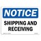 Signmission OSHA Notice, 3.5" Height, NOTICE Shipping And Receiving Sign, 5" X 3.5", Landscape OS-NS-D-35-L-16560 - alternate 1